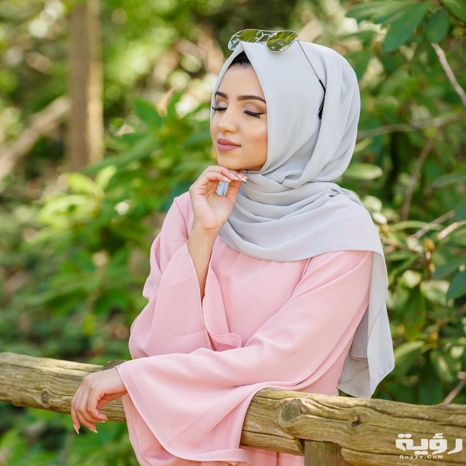 تنسيق النظارات الشمسية مع لفة الحجاب