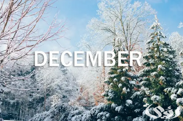 شهر ديسمبر أي شهر بالأرقام December ؟