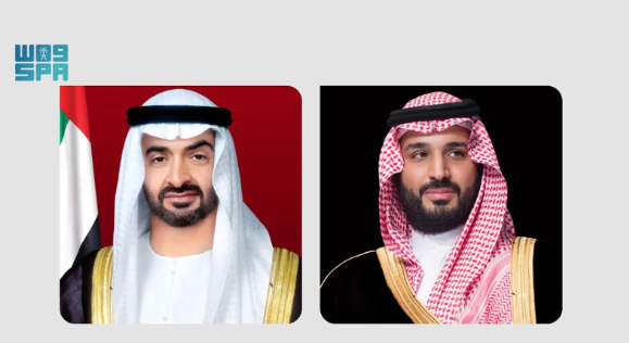 ولي العهد يتلقى تهنئة هاتفية من رئيس الإمارات بمناسبة عيد الأضحى المبارك