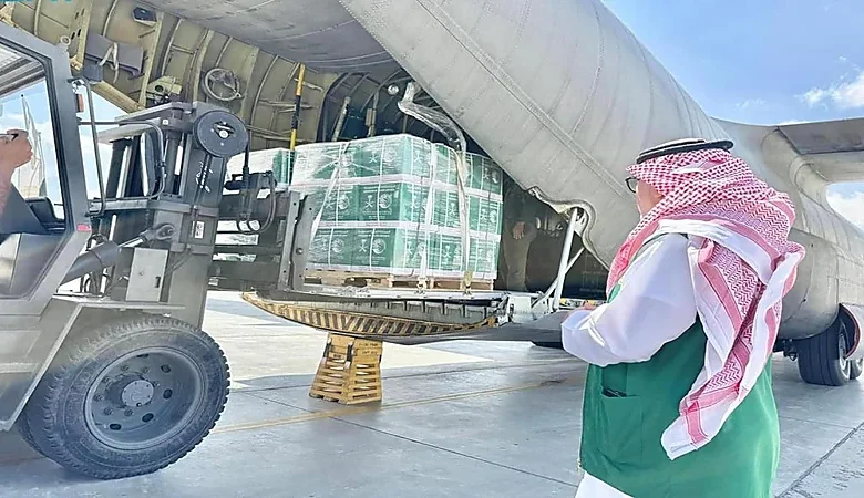 وصول الطائرة الإغاثية السعودية الـ63 لدعم الشعب الفلسطيني في غزة