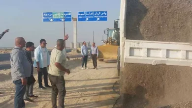 تحذير: هبوط جزئي على طريق بني سويف الصحراوي نتيجة تسرب مياه