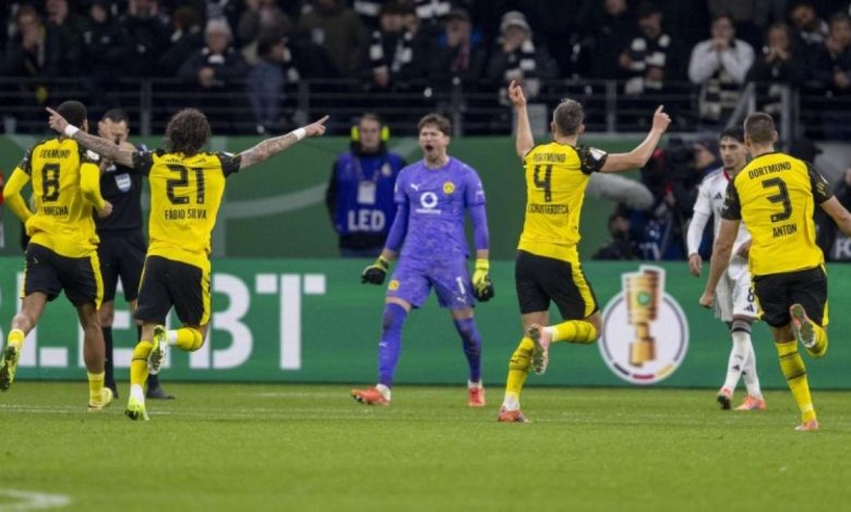 <p><strong>دراما مثيرة في كأس ألمانيا: فرانكفورت يتألق وفولفسبورغ يفاجئ الجميع!</strong></p> 1 دراما مثيرة في كأس ألمانيا: فرانكفورت يتألق وفولفسبورغ يفاجئ الجميع!