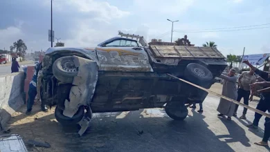 تصادم ثلاث سيارات يسبب ازدحامًا خانقًا على طريق القاهرة - الإسكندرية الزراعي