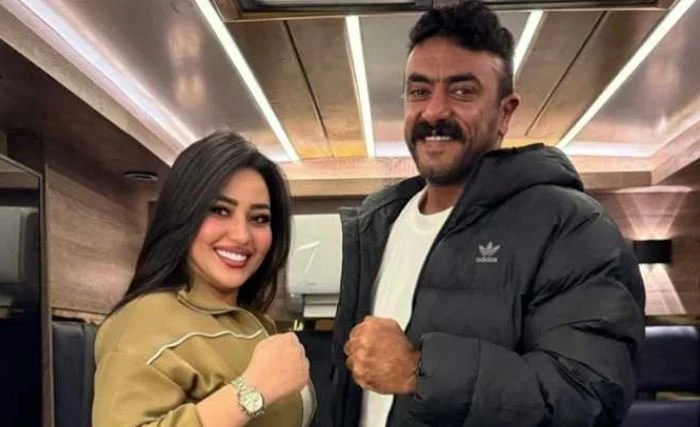 أحمد العوضي ينشر صورة مميزة مع رحمة محسن من كواليس فيلم 'علي كلاي'